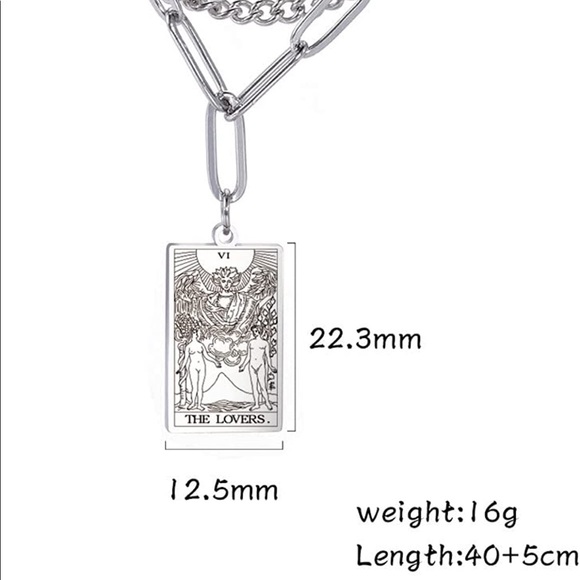 Tarot card layered necklace (SILVER) - Picture 13 of 16